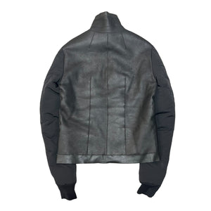 RICK OWENS 2011AW HYBRID LEATHER NYLON SHEARLING JACKET