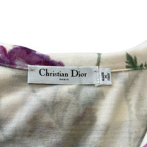 Christian Dior × John Galliano 2008AW Floral Print Wool-Silk-Cashmere Sleeveless Top