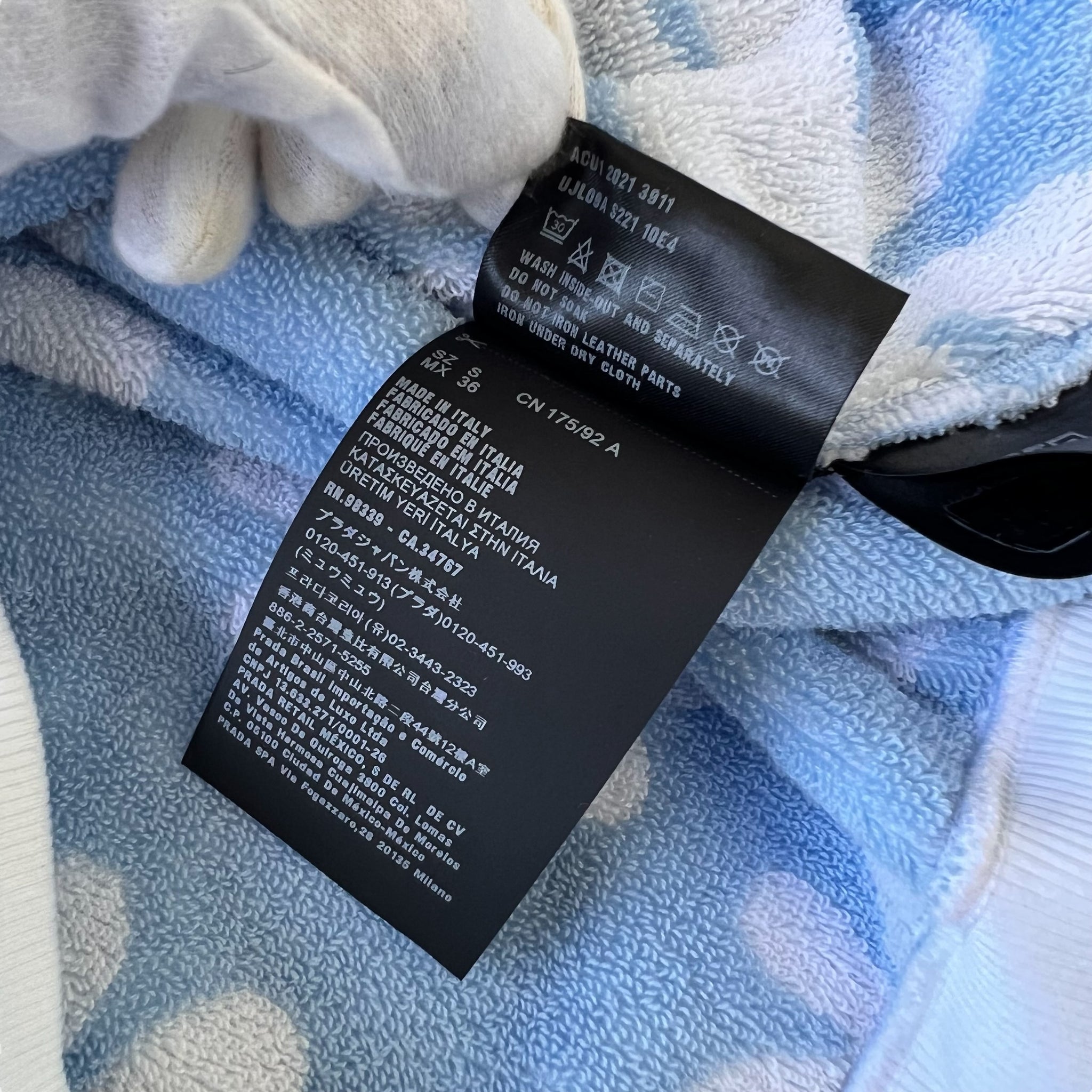 PRADA × RAF SIMONS 22SS FLORAL TERRY HOODIE