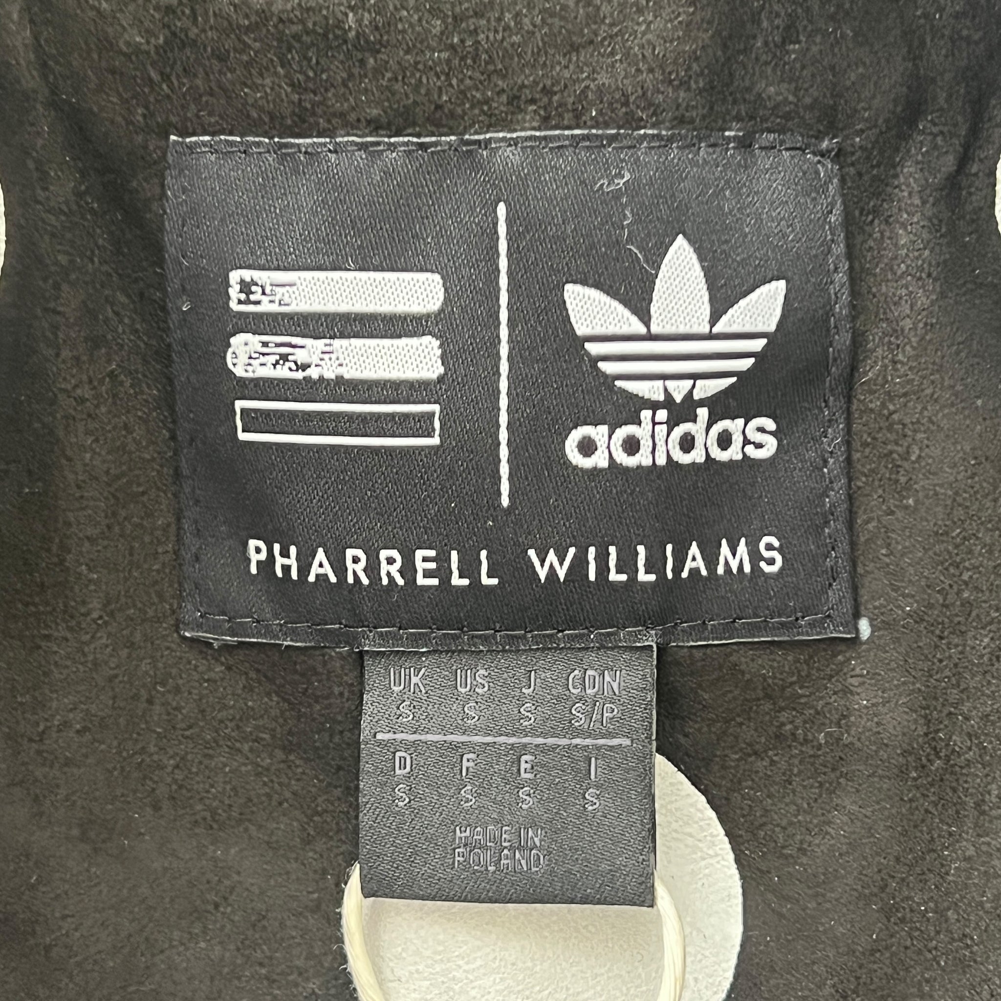 ADIDAS × PHARRELL WILLIAMS LAMB LEATHER TRACK JACKET BLACK