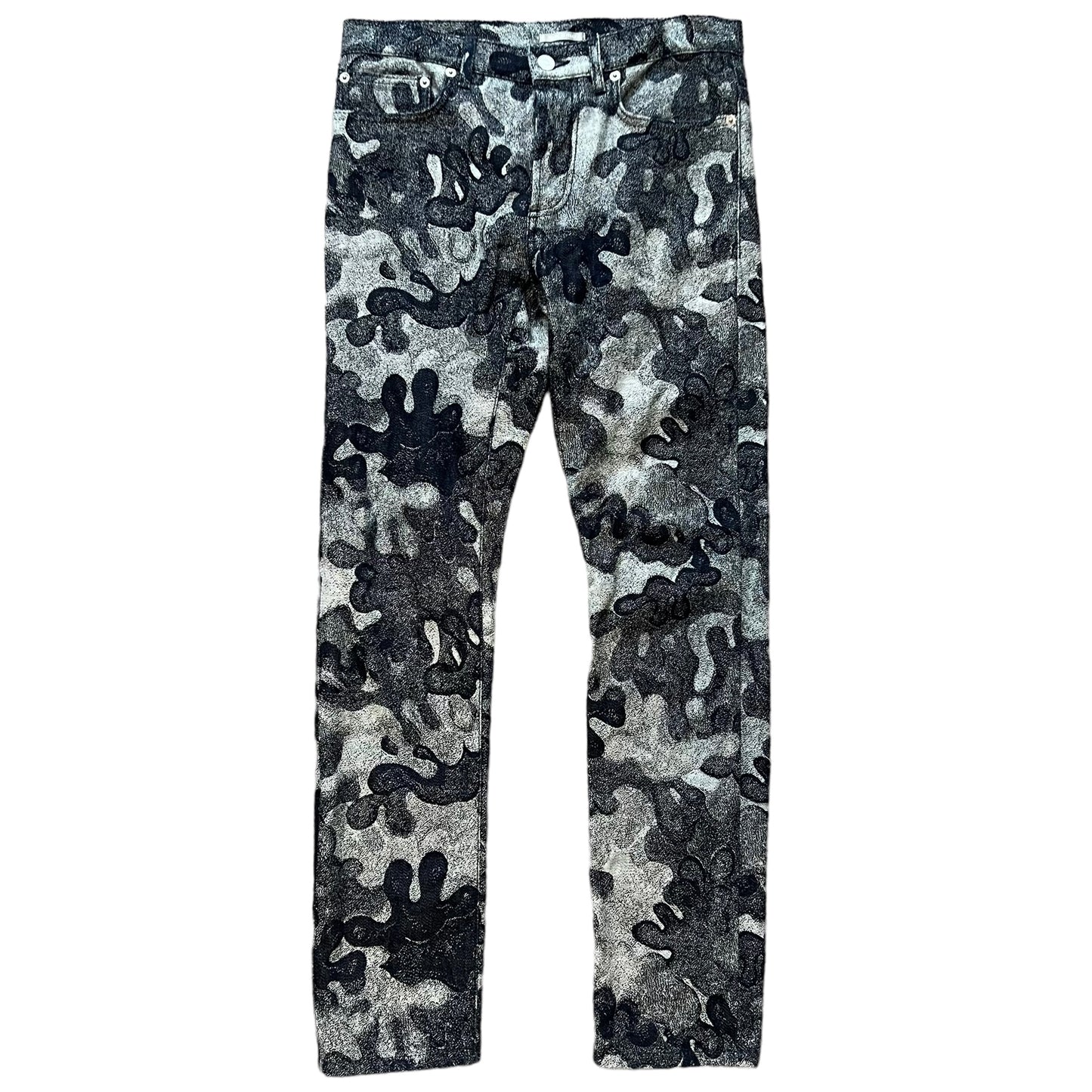 Dior Homme × Peter Doig 2021AW Deep Blue Camouflage Jeans