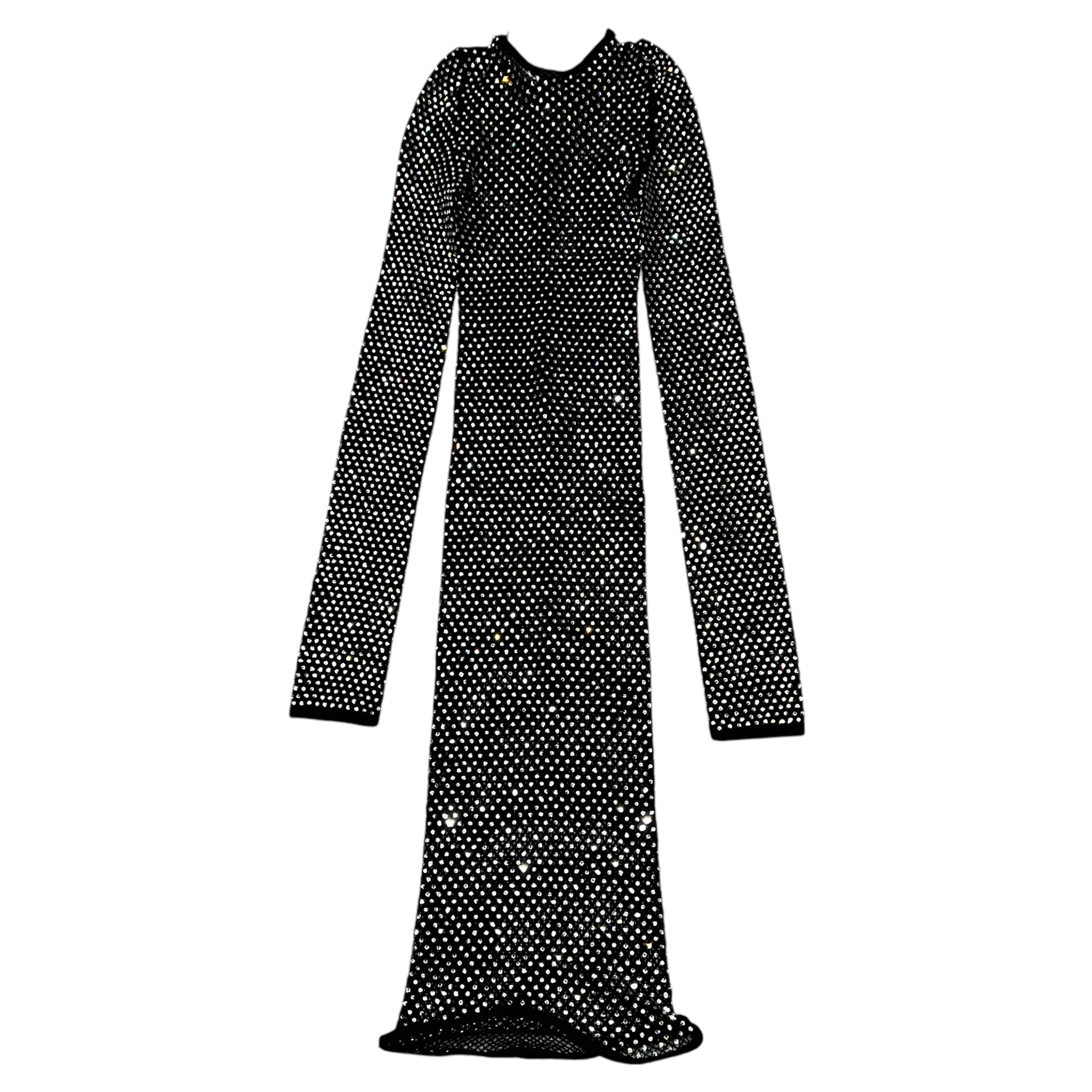 balenciaga mesh dress Balenciaga Crystal-Embellished Mesh Mini Dress