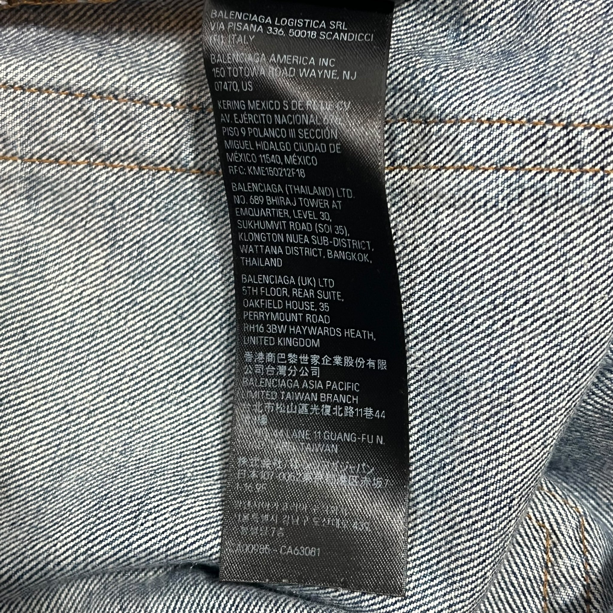 BALENCIAGA 2023SS Distressed Wide Fit Straight Denim Pants