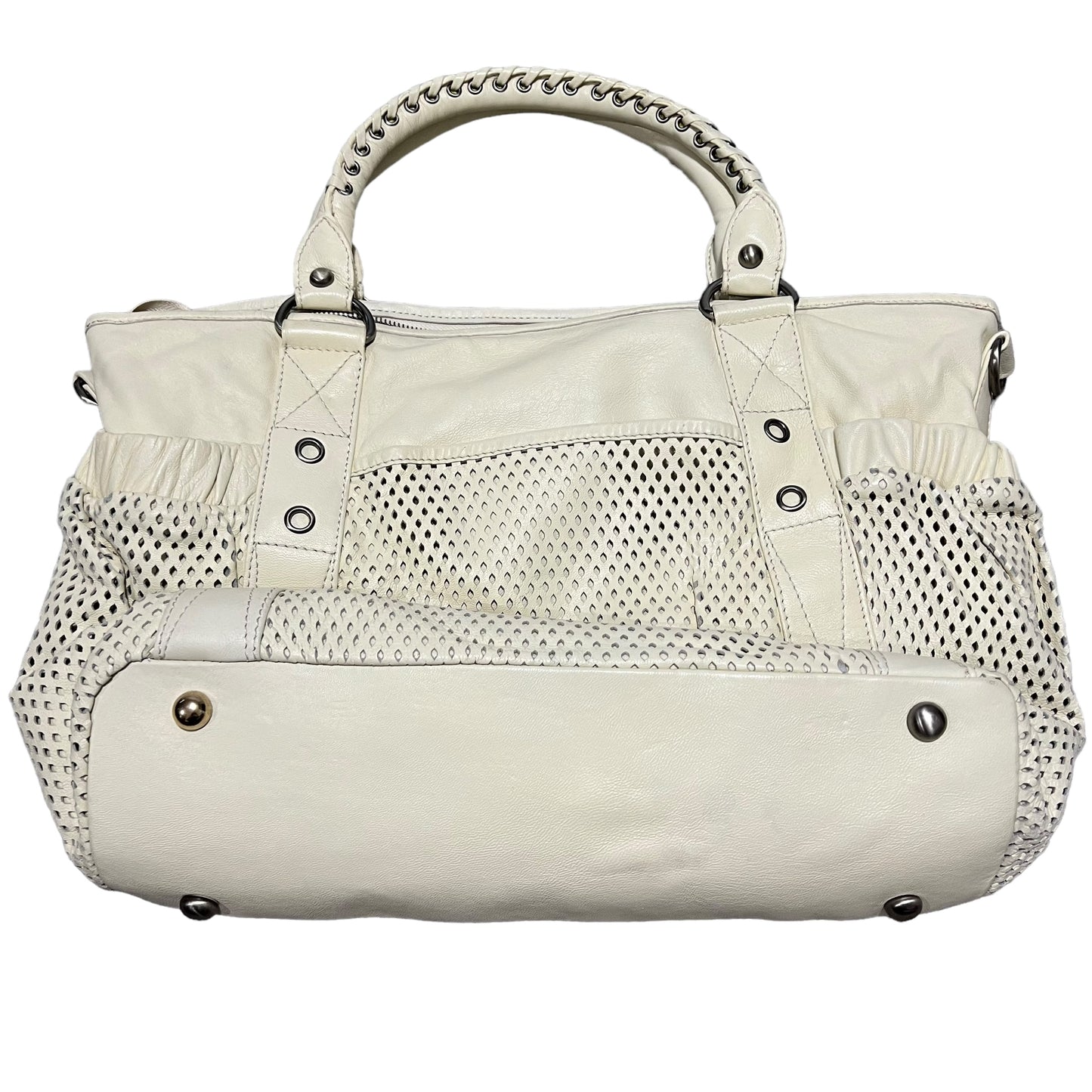 MIU MIU LEATHER MESH HAND BAG