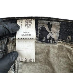 RICK OWENS DRKSHDW Vintage Effect Overdyed Cropped Denim Pants