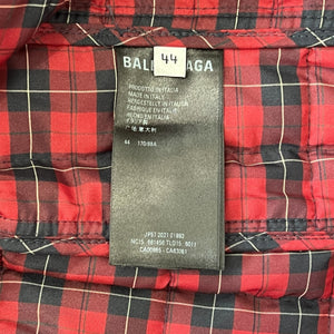 BALENCIAGA SS2022 Quilted Tartan Oversized Shirt Jacket (Light Padding / Made in Italy)