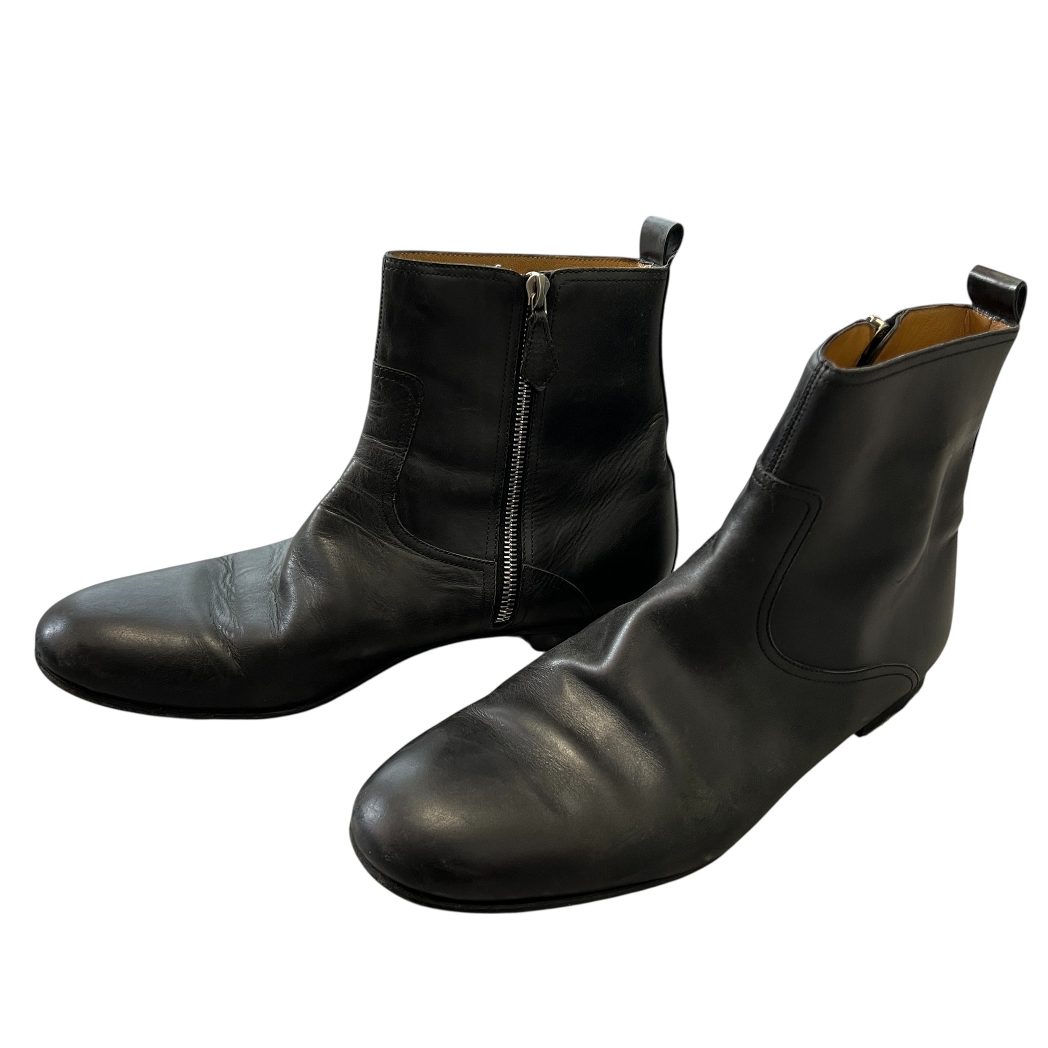 HERMES Vintage Side-Zip Leather Boots