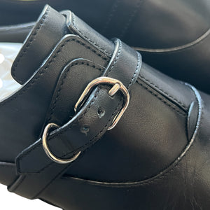 BALENCIAGA Single Buckle Leather Loafers