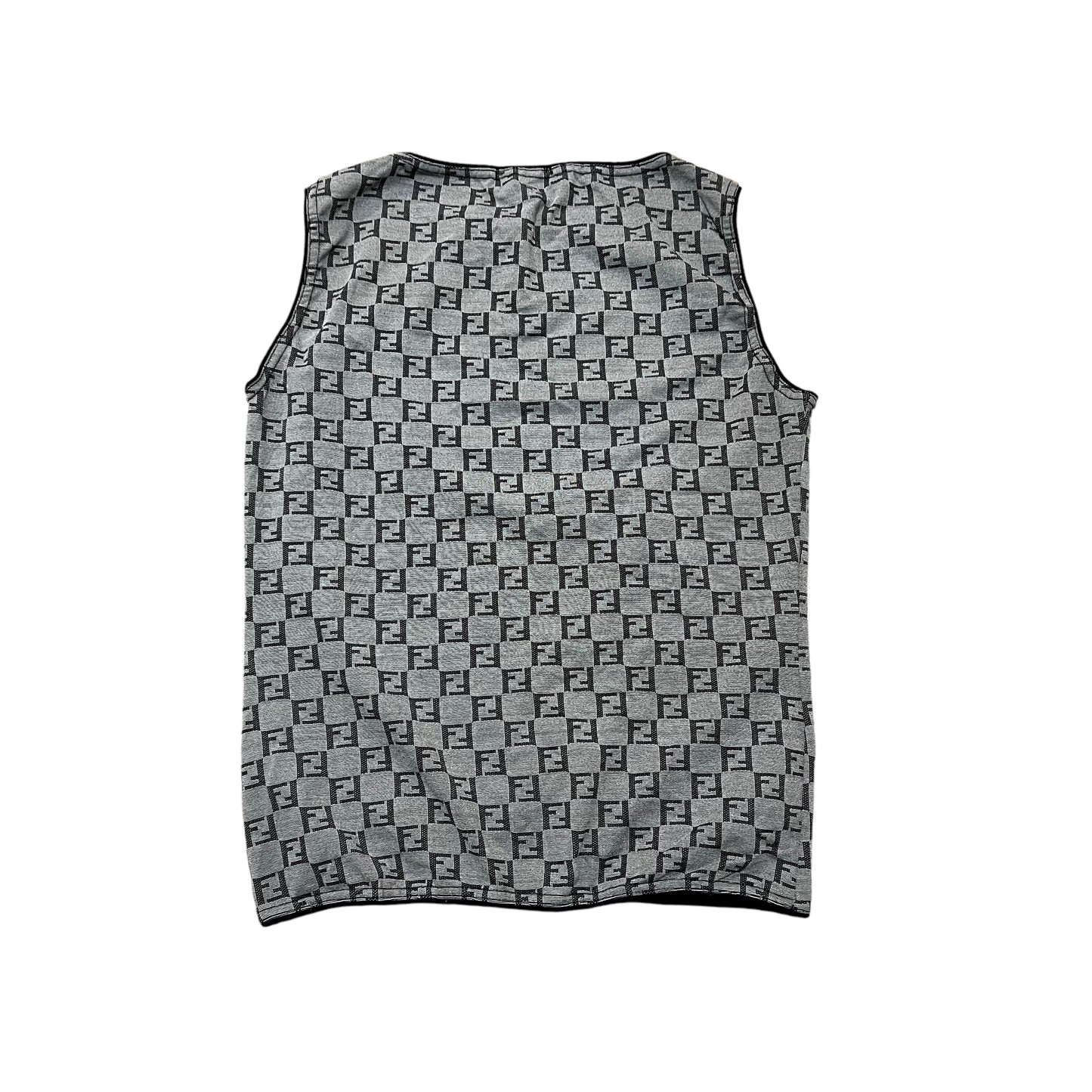 FENDI mare Zucca Patterned All Over Sleeveless Cut and sewn Tank top