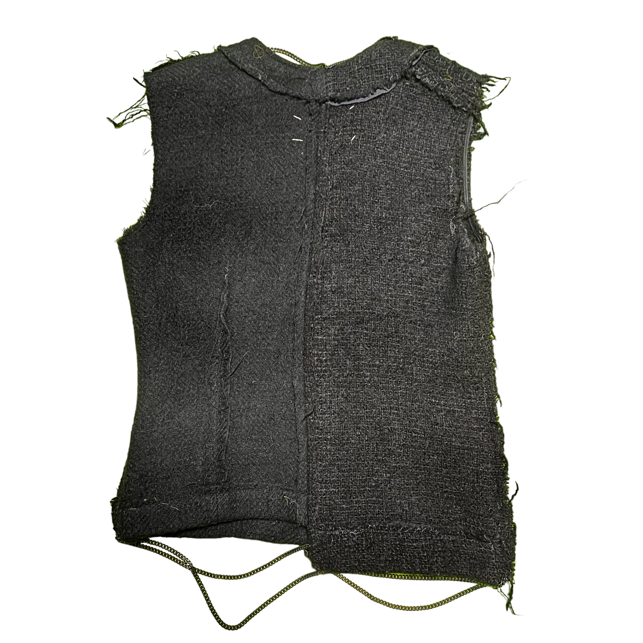 MAISON MARTIN MARGIELA ARTISANAL CHANEL TWEED CUT WORK VEST
