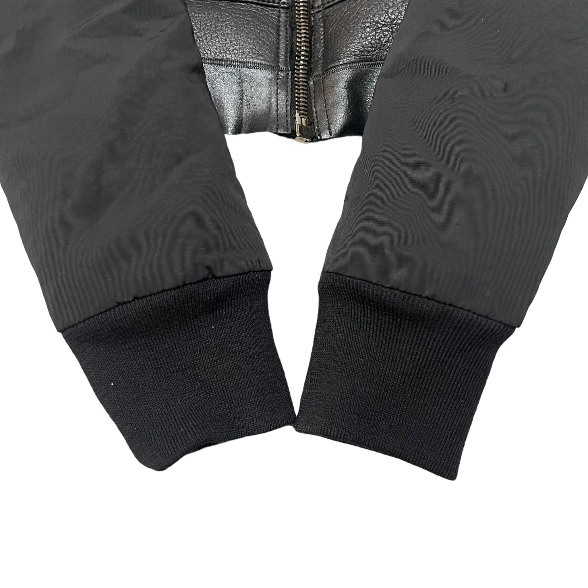 RICK OWENS 2011AW HYBRID LEATHER NYLON SHEARLING JACKET