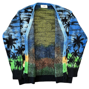 CELINE 2023SS ×HEDI SLIMANE Sunset Tropical Printed Cotton Cardigan