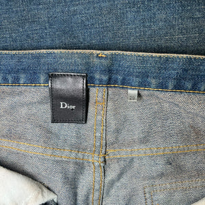DIOR HOMME 2005AW DUST BACK ZIP DENIM PANTS HEDI SLIMANE