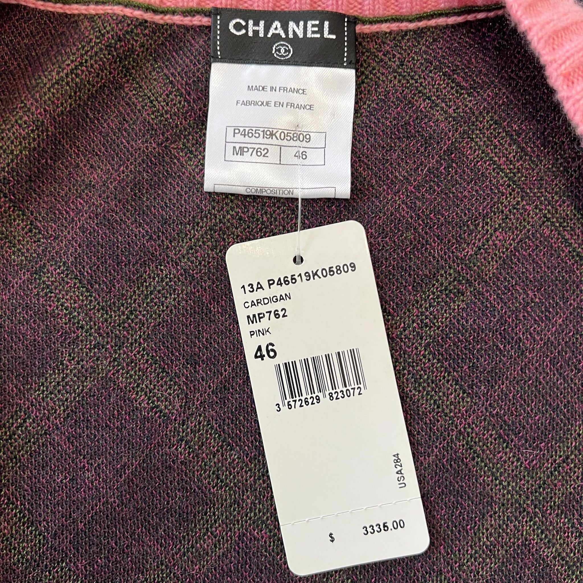 CHANEL Coco Button Cachemire Silk Cardigan