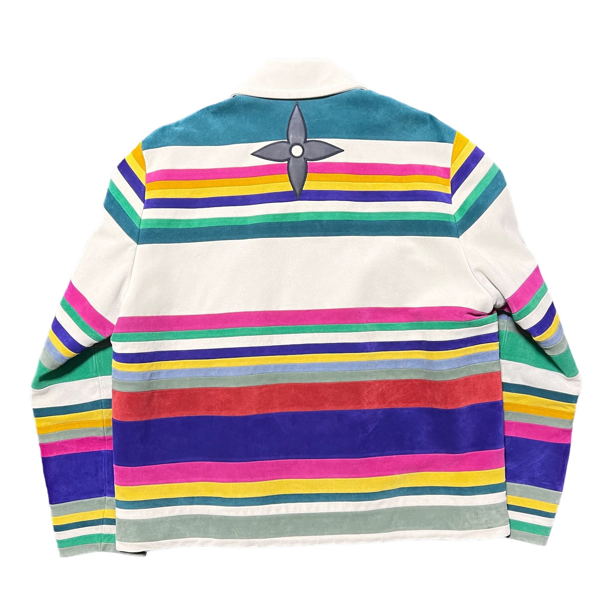 LOUIS VUITTON 2021SS NUBUCK LEATHER INTARSIA ADMIRAL JACKET VIRGIL ABLOH 