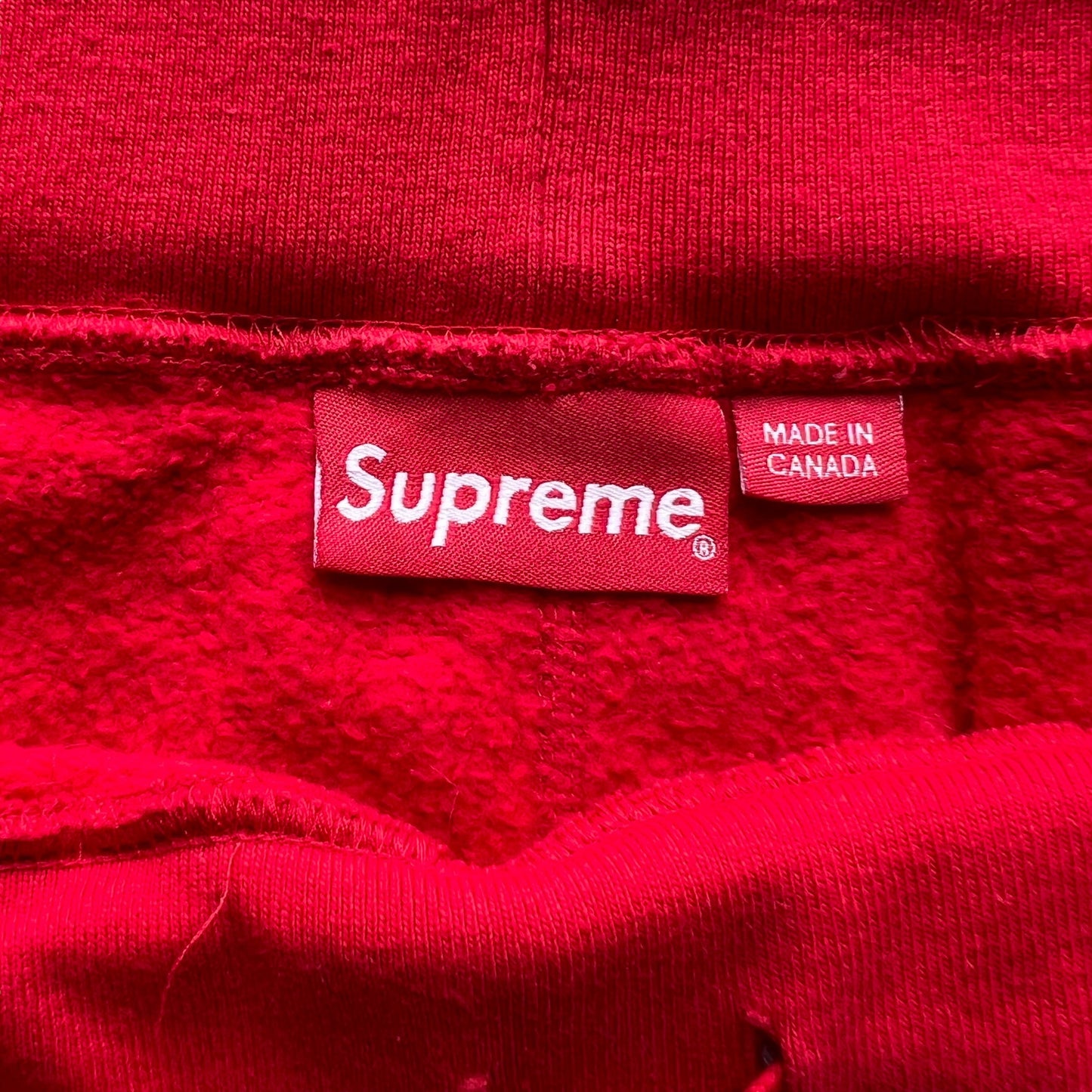 SUPREME back logo sweat pants red