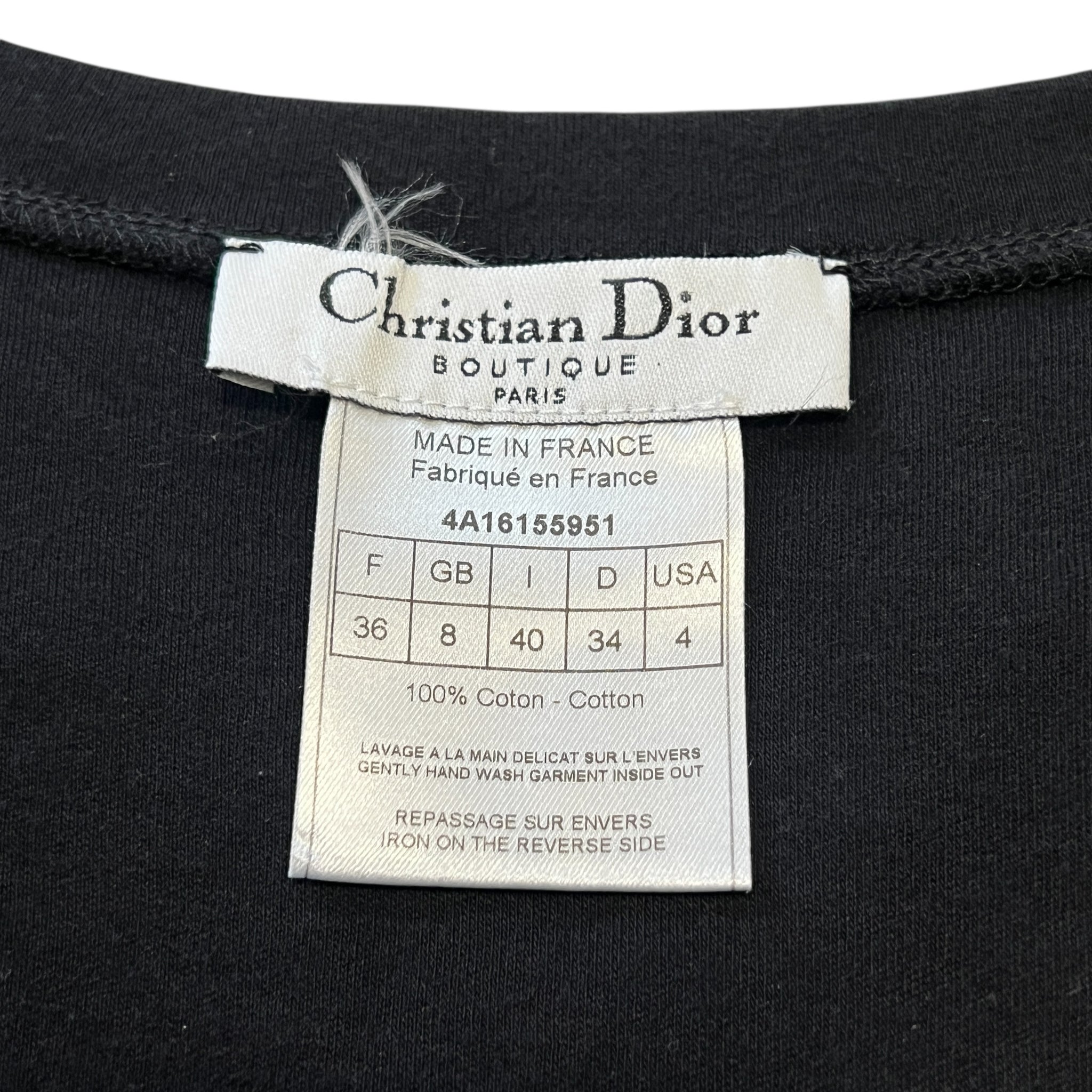 Christian Dior × John Galliano 2004AW “I Love Dior” Graphic V-Neck T-Shirt