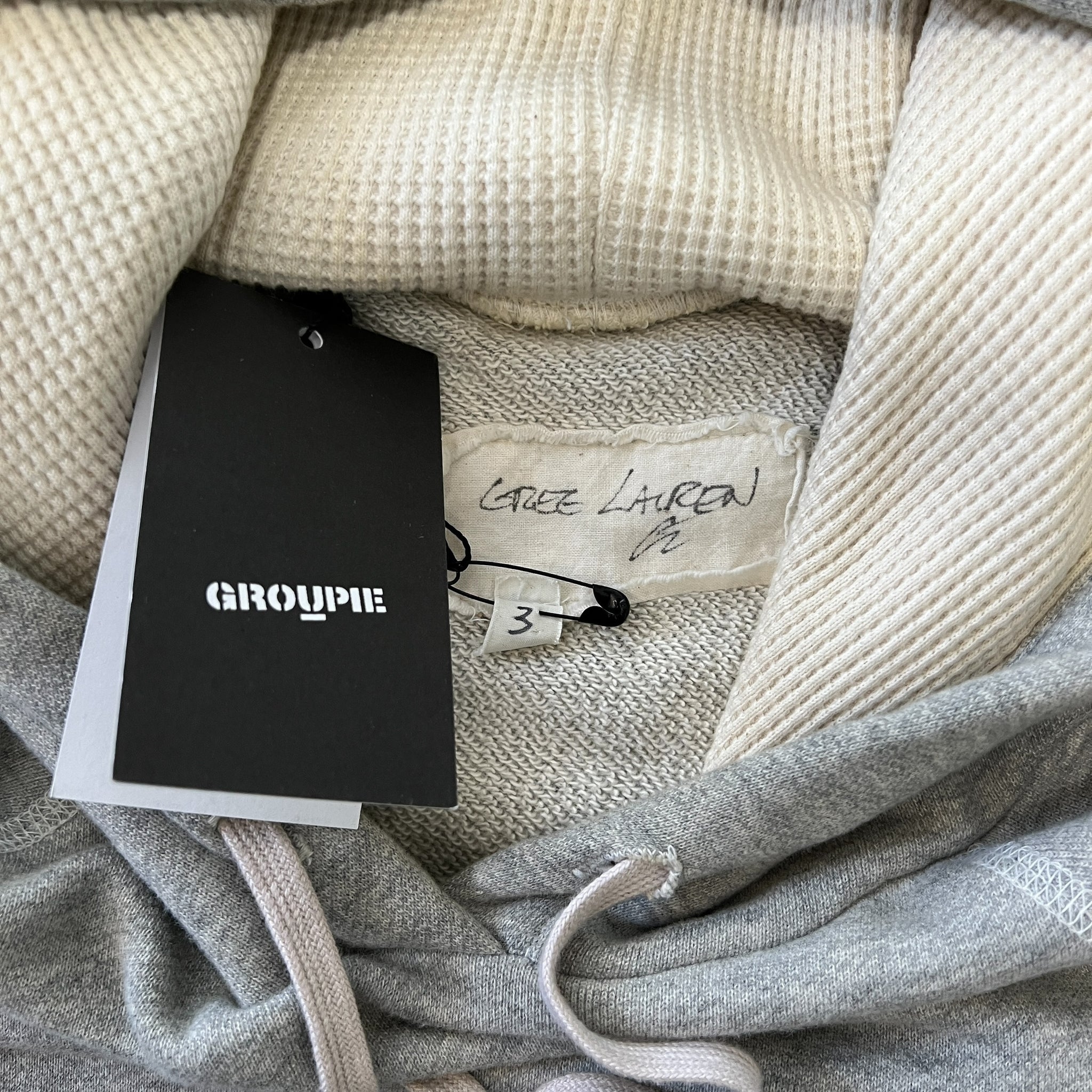 GREG LAUREN ×Carhartt Grey Fleece Hoodie