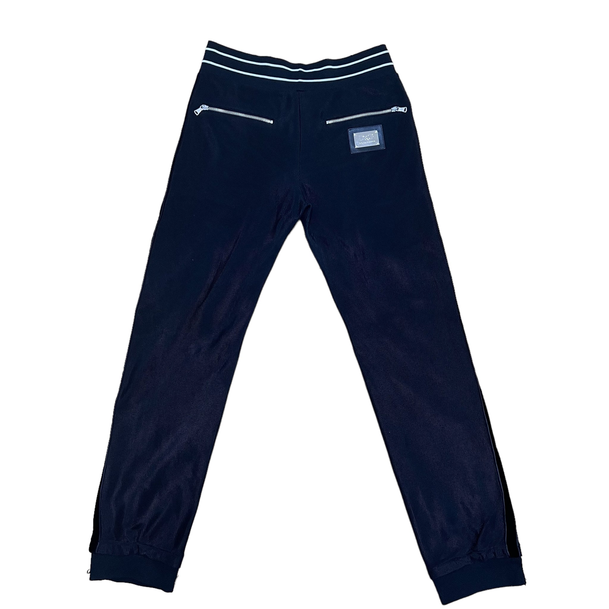 DOLCE&GABBANA 2001SS MULTI ZIP MESH TRACK PANTS