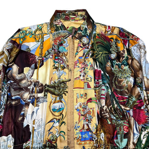 Hermes 1992 Hermes Rare historical silk r Reversible - Art by kermit Oliver