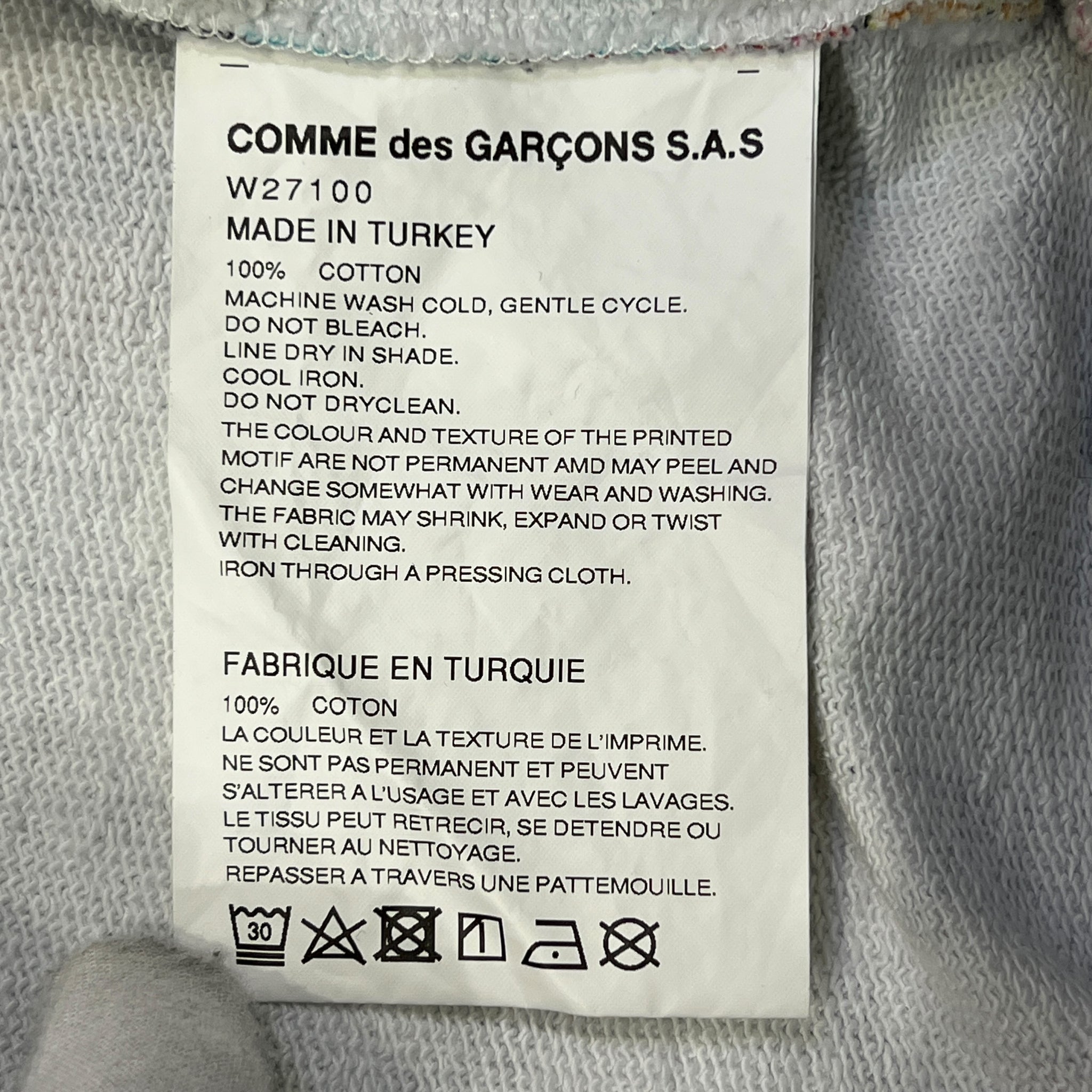 COMME des GARCONS SHIRT 2019AW American Comics Multi Printed Zip-Up Hoodie