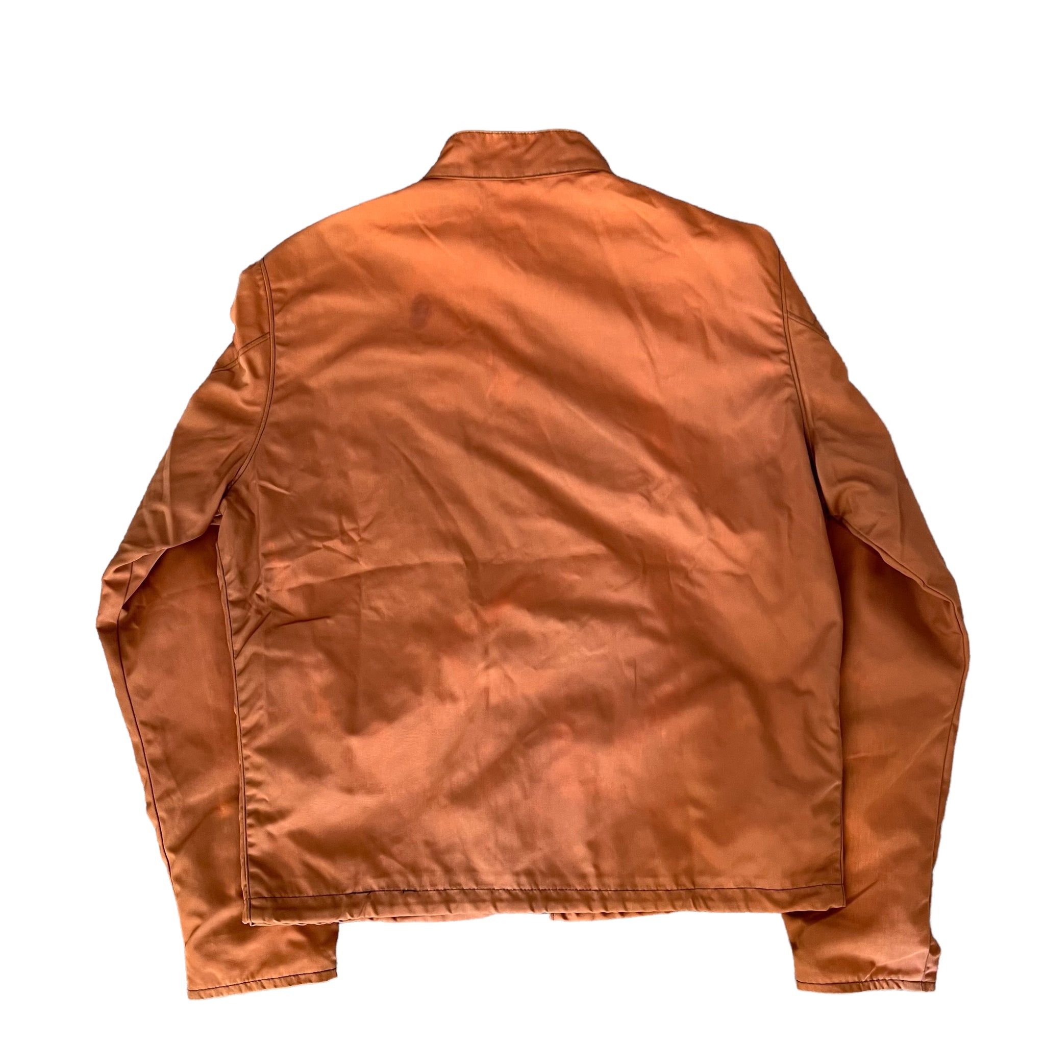 HELMUT LANG 96SS ORANGE MA-1 NYLON MOTO JACKET