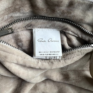 RICK OWENS 2005AW "MOOG" VELVET BELT BOMBER JACKET