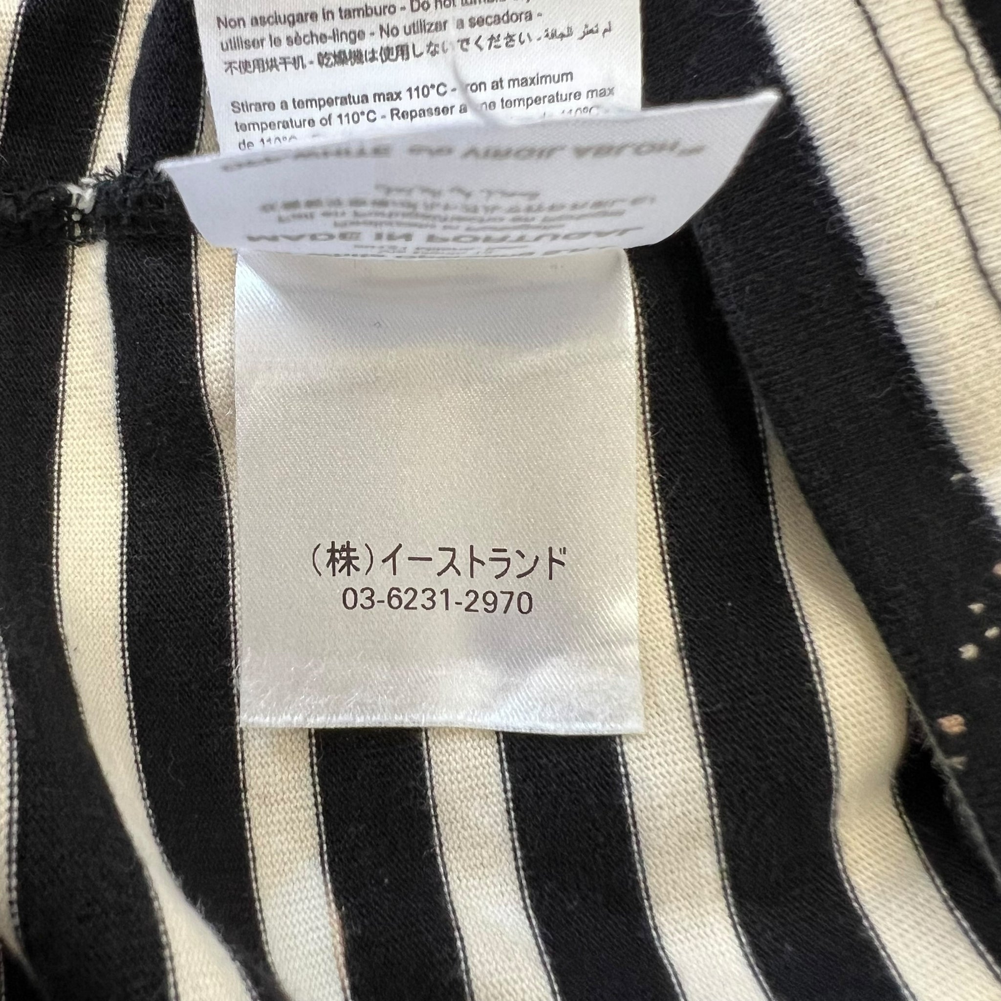 OFF WHITE 2015SS Distressed Border L/S T-Shirts