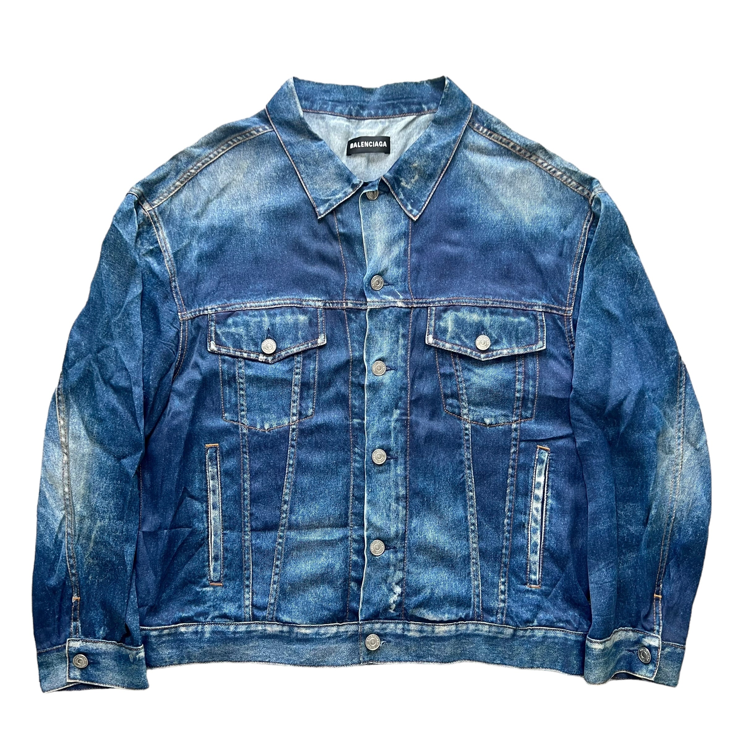 22AW BALENCIAGA バレンシアガ ALLOVER PRINT DENIM HEAVY JRSY 