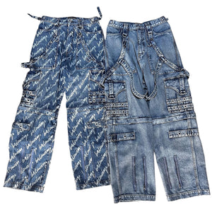 BALENCIAGA 2022AW All Over Logo RAVER JEANS