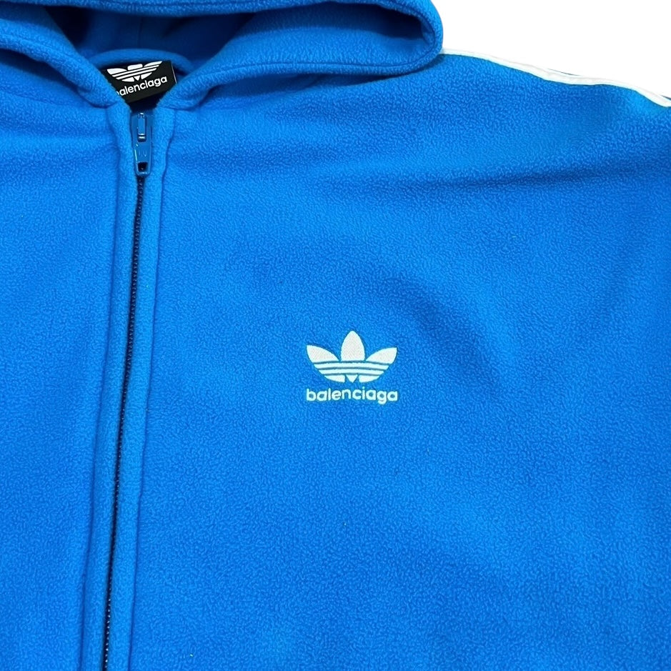 adidas BALENCIAGA 2023AW Demna Gvasalia Oversized Fleece Zip-Up Hoodie