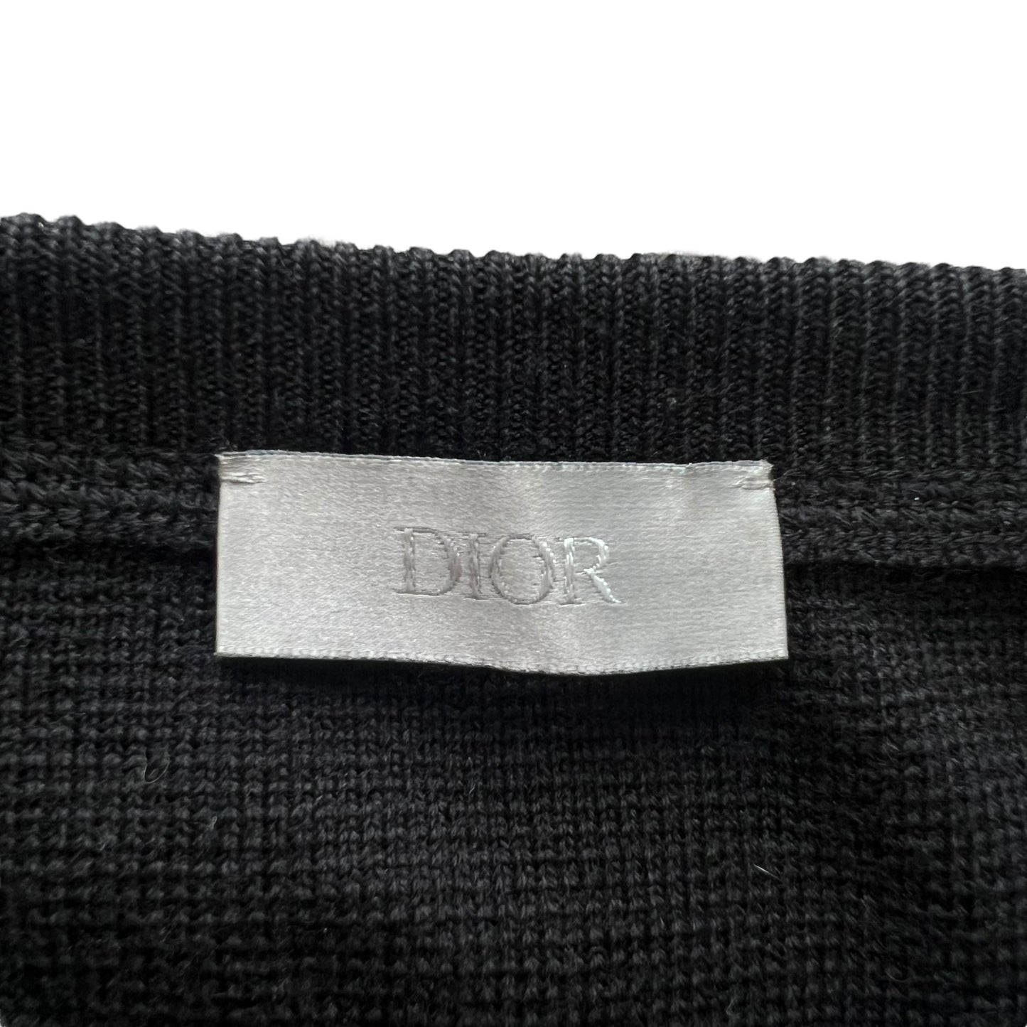 DIOR 2021AW REFLECTIVE OBLIQUE HEAVY KNIT SWEATER