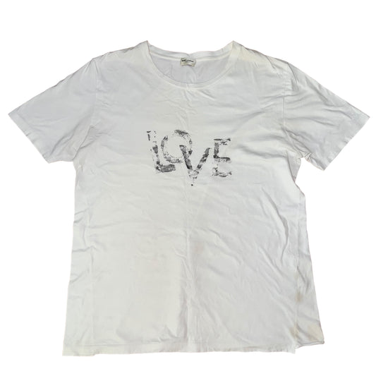 SAINT LAURENT PARIS 2019SS LOVE PRINT TEE