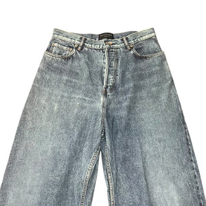 BALENCIAGA 2022AW Trompe-l'oeil Heavy Cotton Jersey Denim Baggy Pants