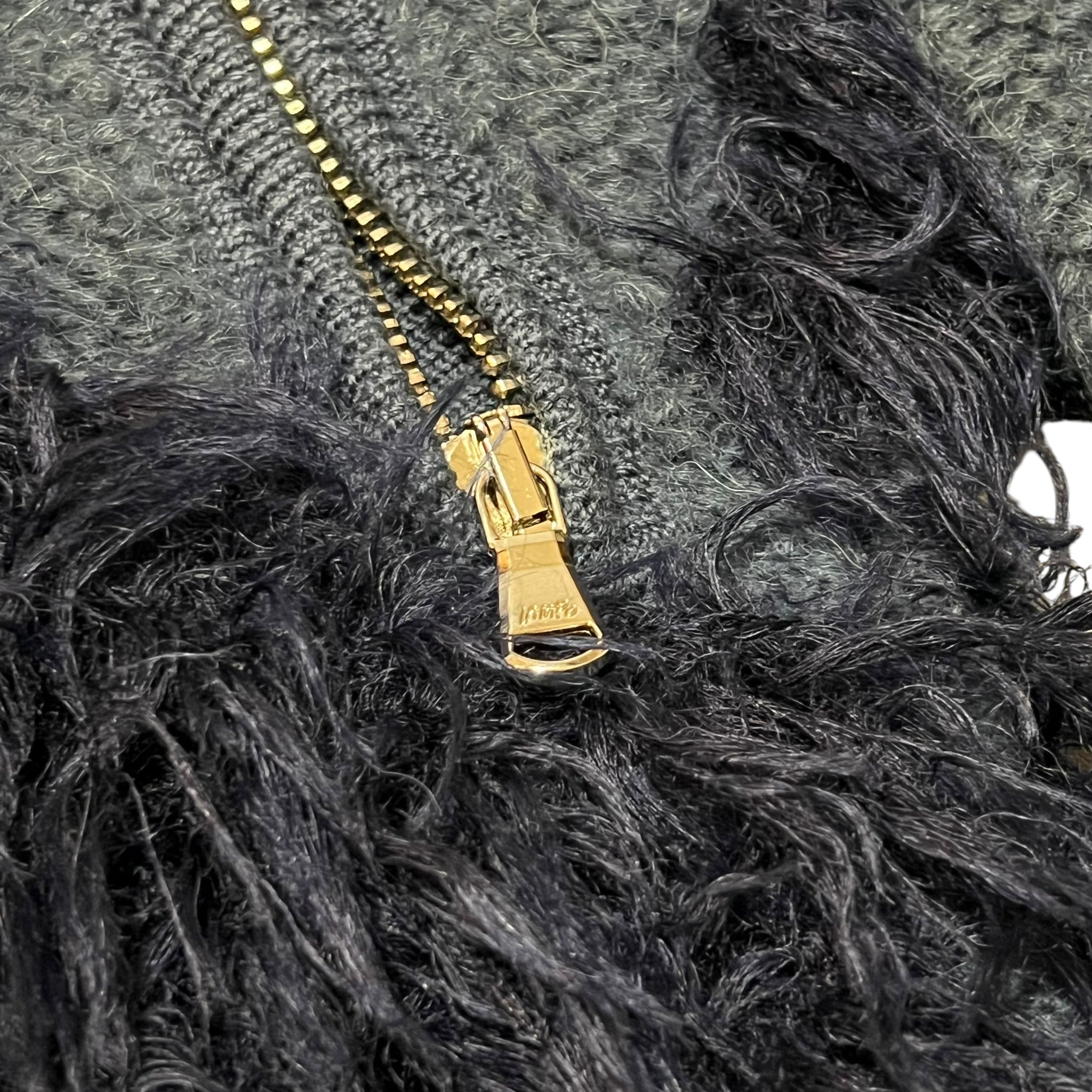 3.1 Philip Lim Zip Up Mohair Pattern Long  Cardigan