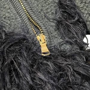 3.1 Philip Lim Zip Up Mohair Pattern Long  Cardigan