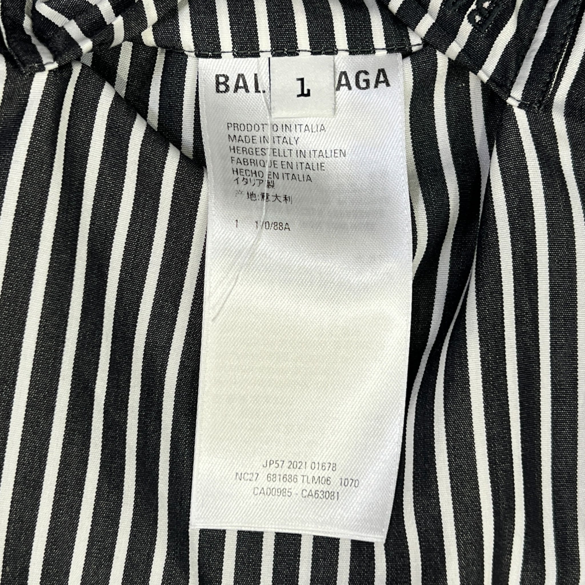BALENCIAGA 2021 Fall Demna Gvasalia UNIFIT Striped Reversible Oversized Shirts