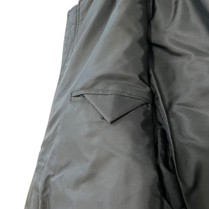 PRADA Raf Simons 21AW Rum Skin Triangle Nappa Leather Oversized Bomber Jacket