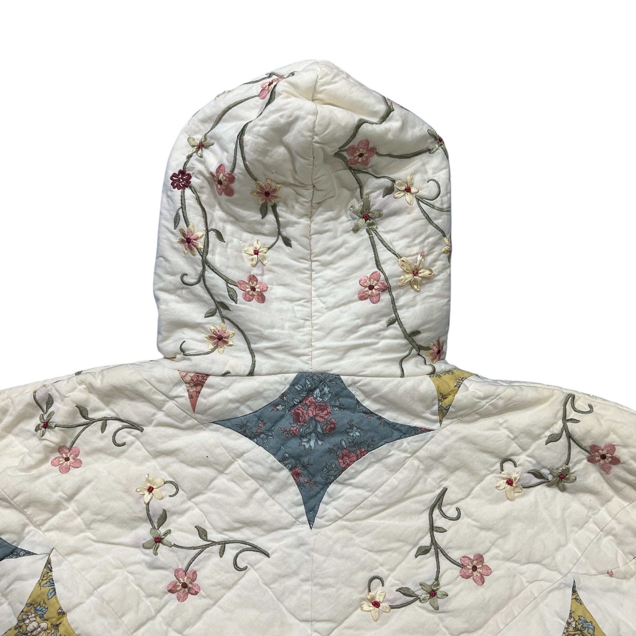 Vivid Visions Upcycled Vintage Quilt Hoodie