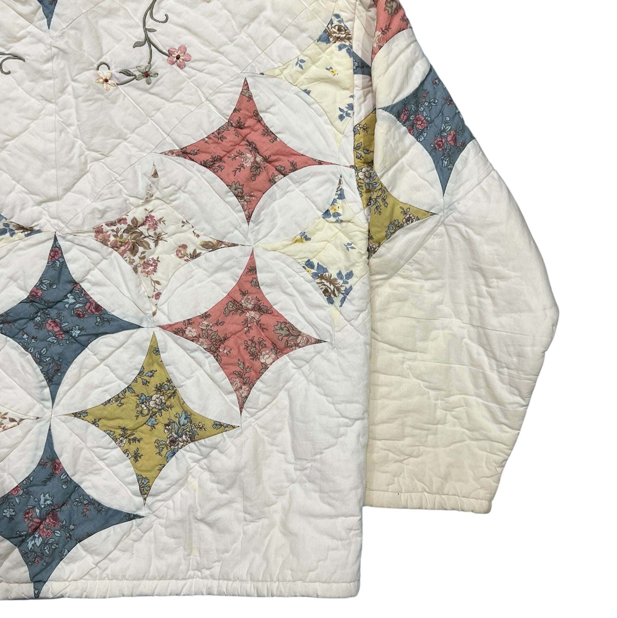 Vivid Visions Upcycled Vintage Quilt Hoodie