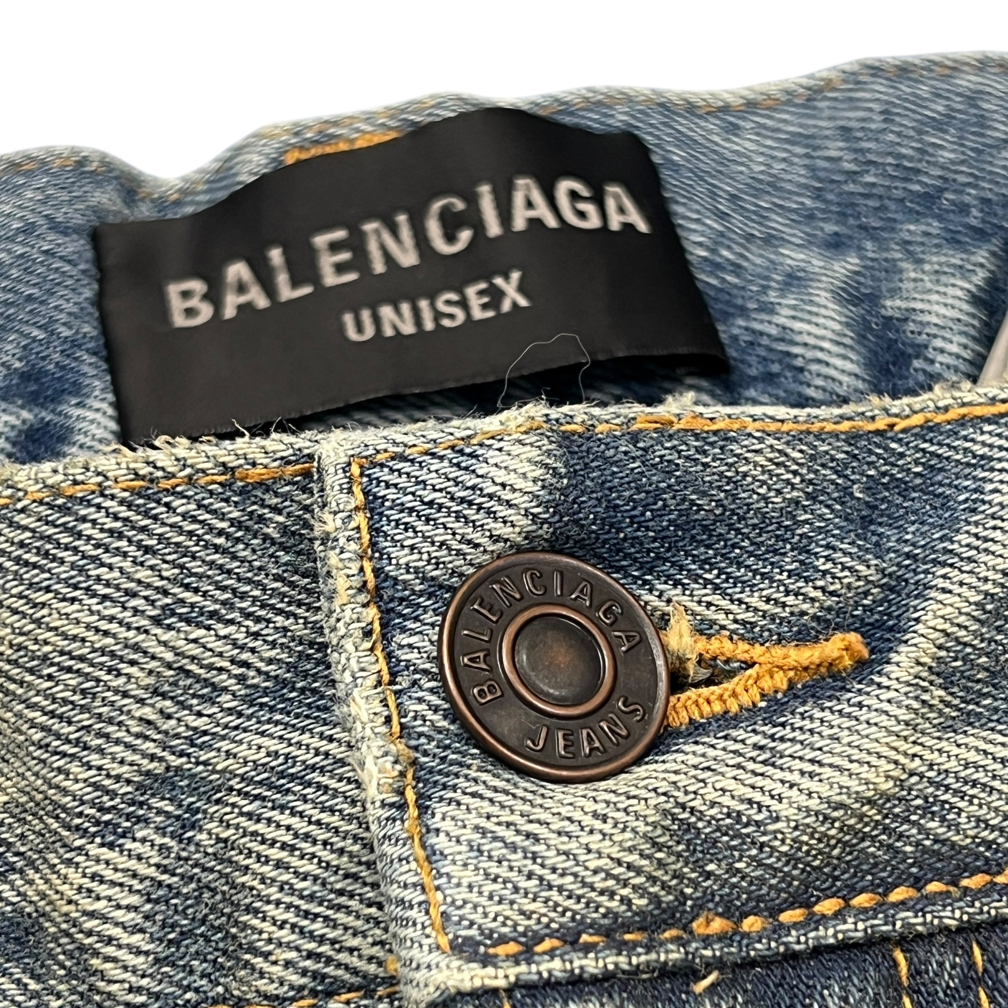 パンツ Balenciaga coating buggy denim 22aw BALENCIAGA 2022 Fall Wax Coating Denim Buggy Pants – SEVENSTARCLOTHING