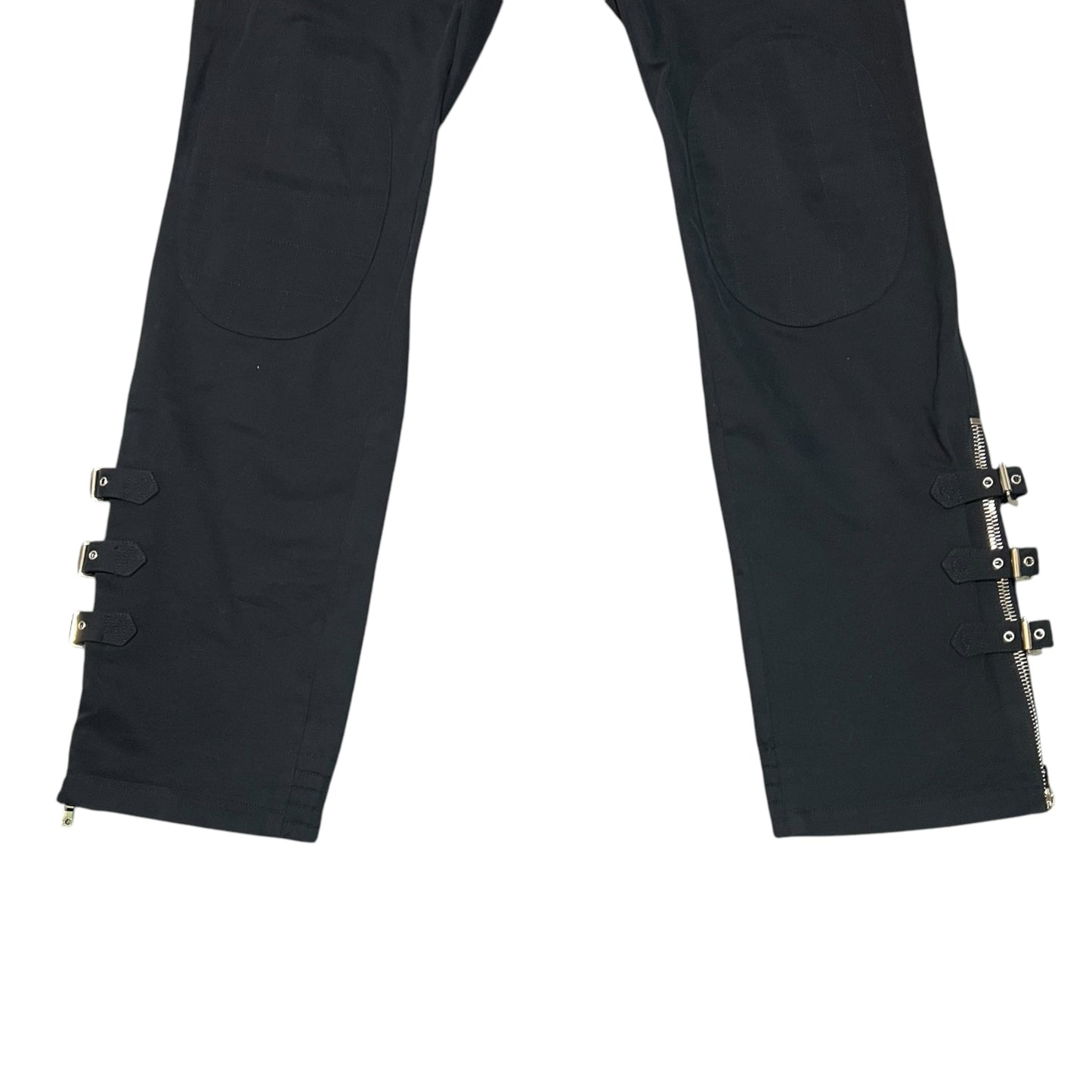 DOLCE&GABBANA 2003AW Side Zip Double Knee Belt Side Zip Bontage Pants