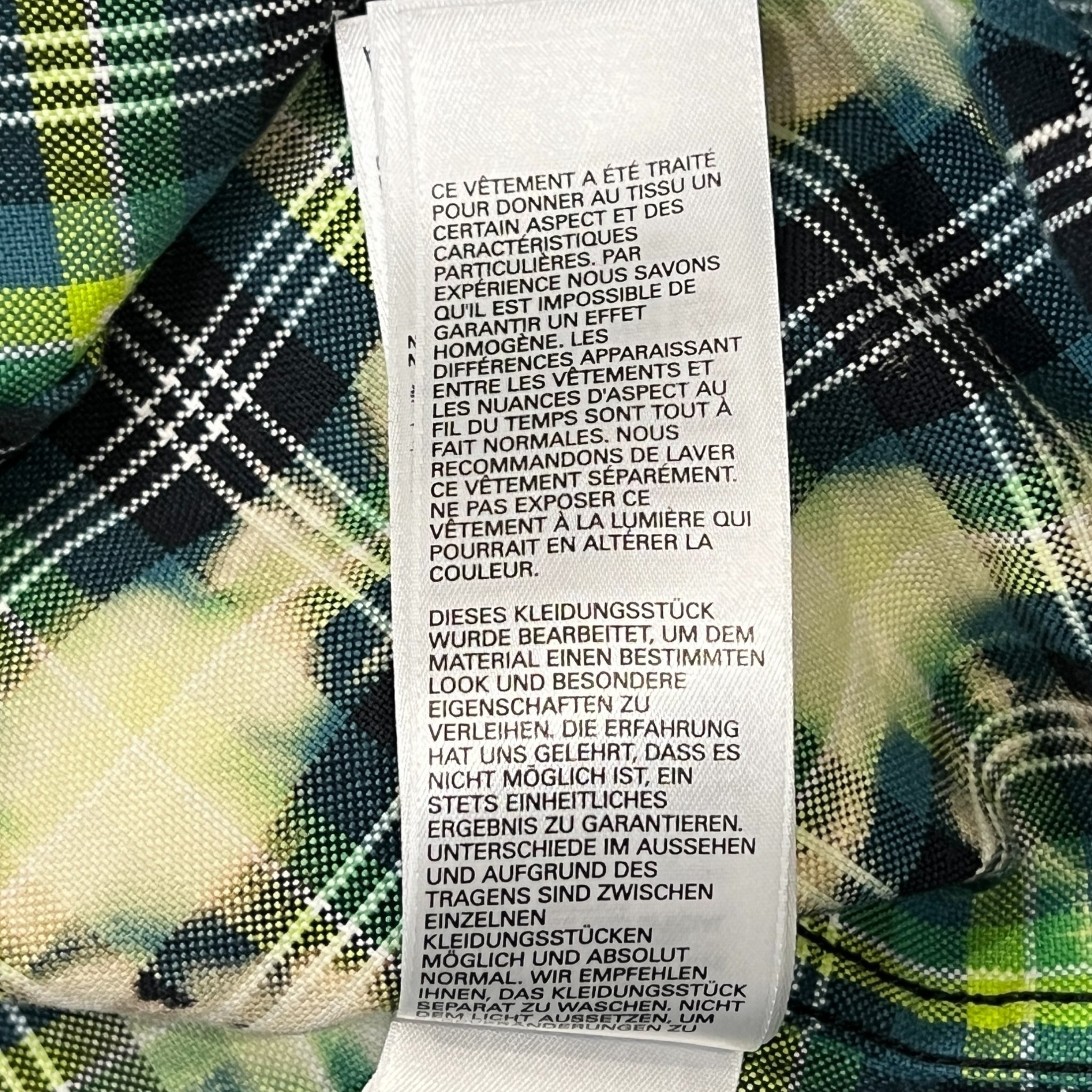 DIESEL Men's S-MOON-CHECK Embroidery & Treated Combination Shirt