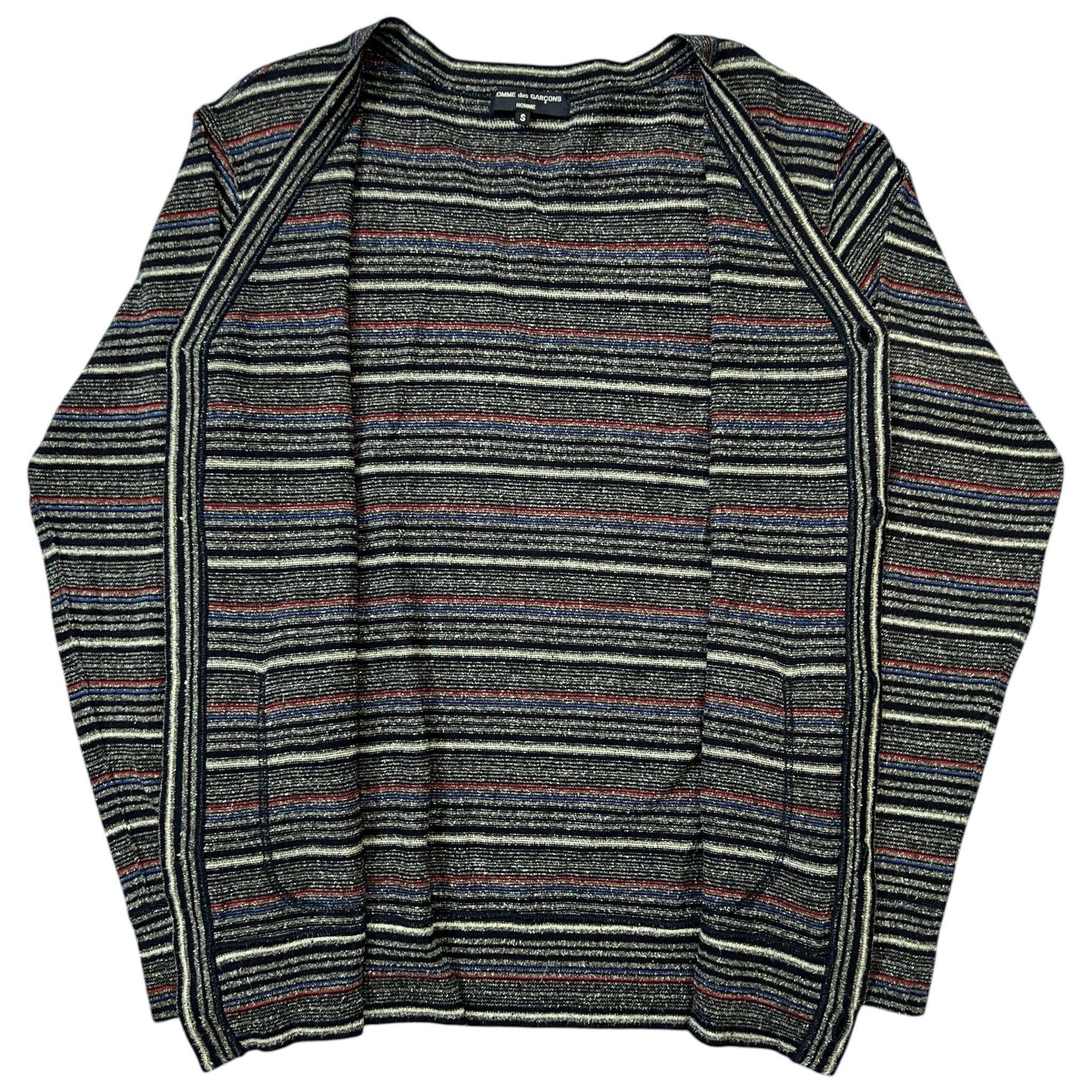 COMME des GARCONS HOMME AD-2012 Horizontal Stripes Knit Cardigan