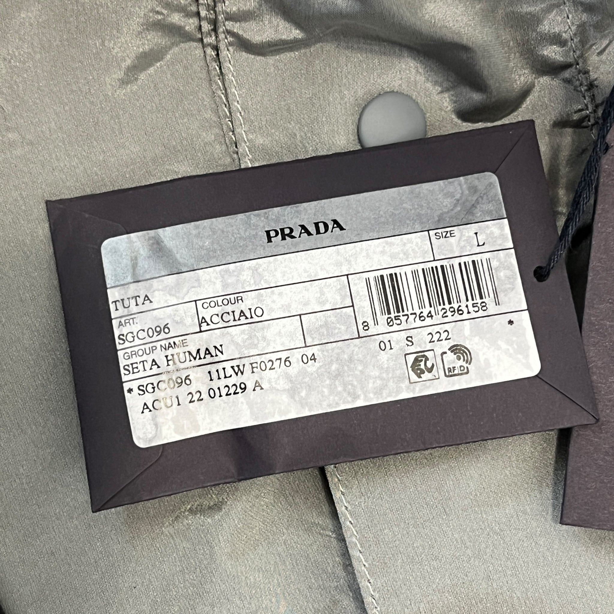 PRADA 2022AW RAF SIMONS Silk All In One Triangle Plate Jumpsuit