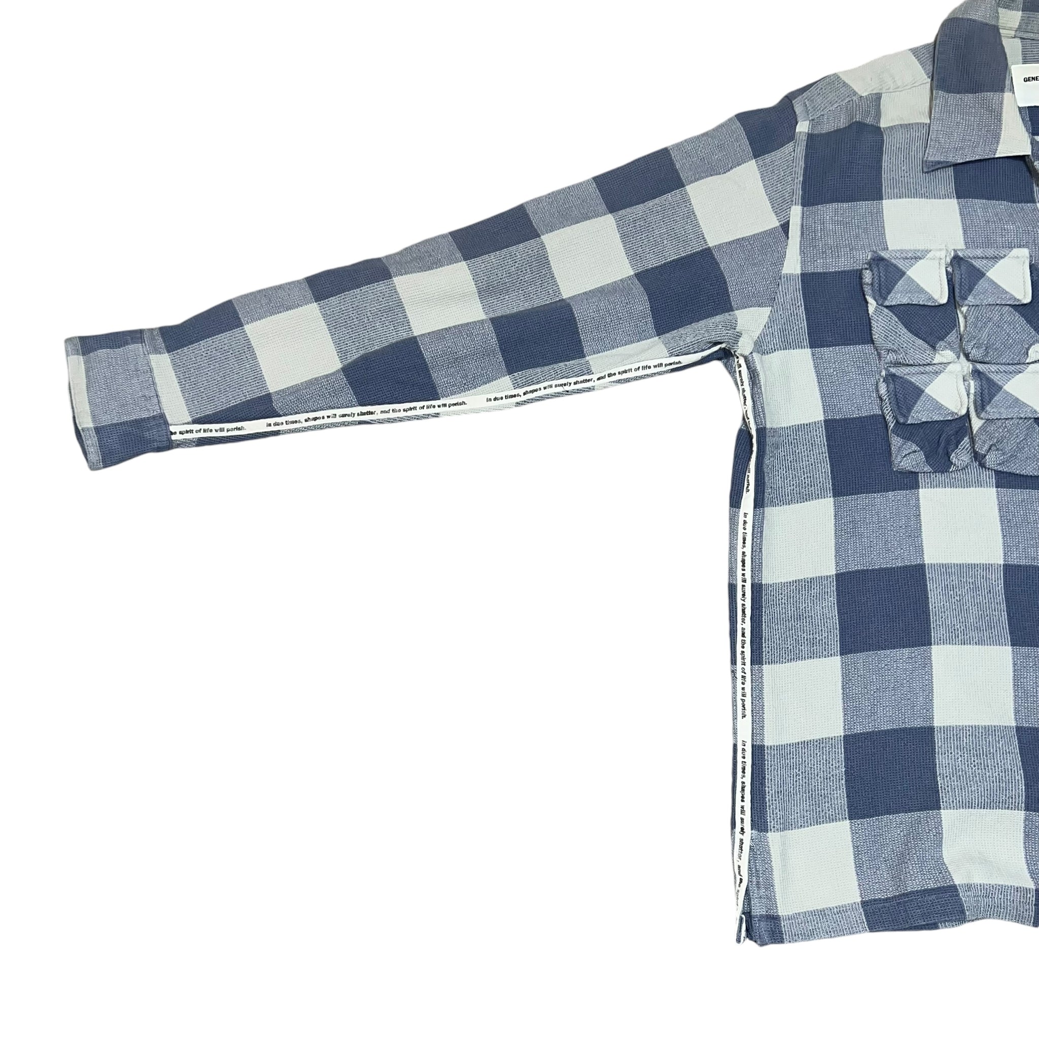 GENERAL RESEARCH 1999SS PARASITE MULTI POCKET BLUE FLANNEL SHIRTS