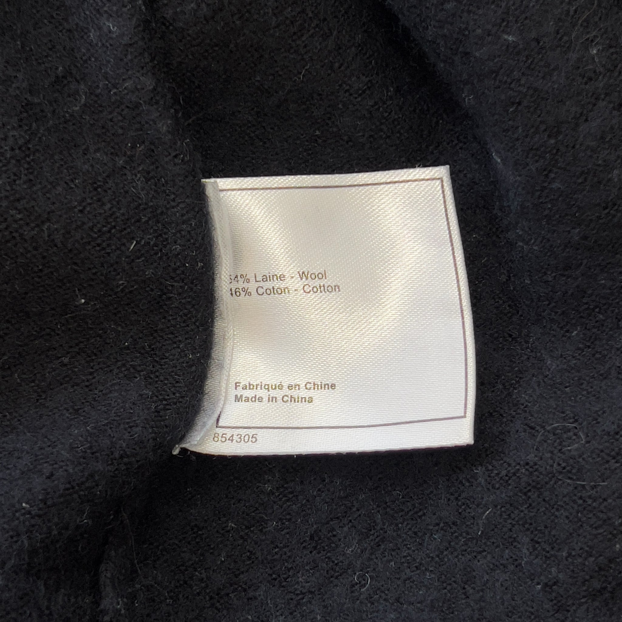 CHANEL Embroidered Logo Patch Uniform Sweater
