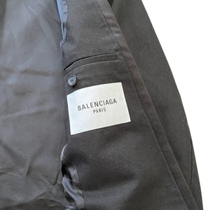 BALENCIAGA 2021 Winter Collection Cotton Canvas Rental Tuxedo Jacket