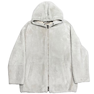 Prada 2023AW × Raf simons Mink Fur Sheepskin Leather Hoodie