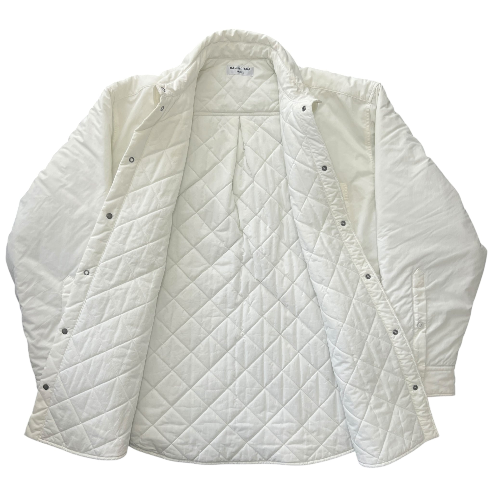 BALENCIAGA 2023AW Chest Logo Embroidered Padded Shirt Blouson